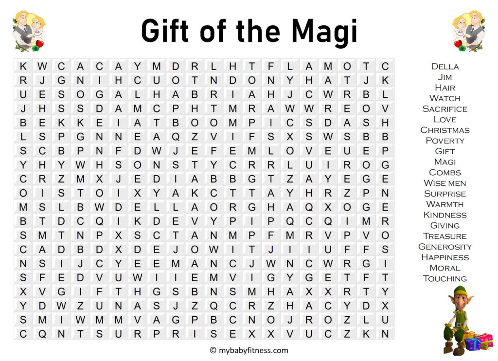 Free printable Christmas word search puzzles