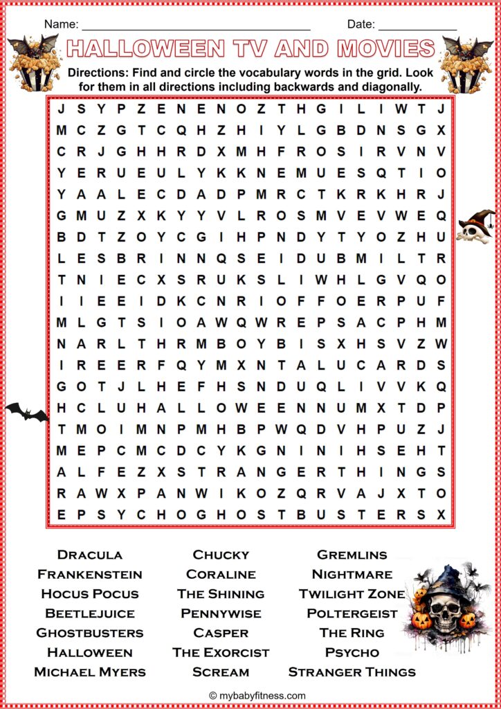 Best Free Printable Halloween Word Search Puzzles for Kids