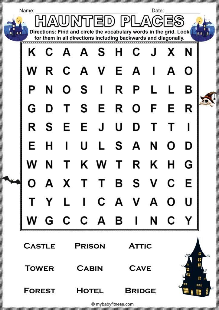 Best Free Printable Halloween Word Search Puzzles for Kids