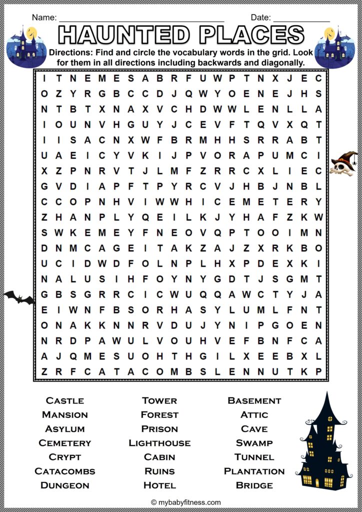 Best Free Printable Halloween Word Search Puzzles for Kids